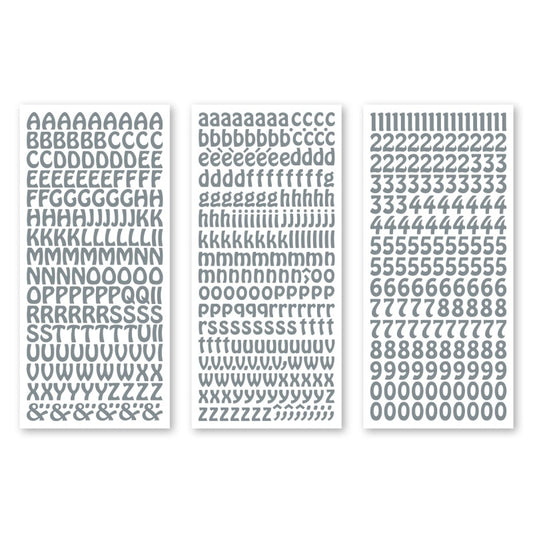 Límmiðar 3pk silver