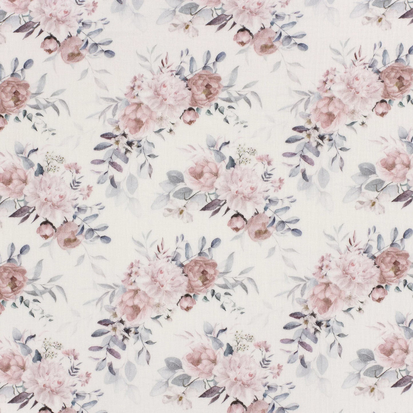 Muslin - Flowers Off White