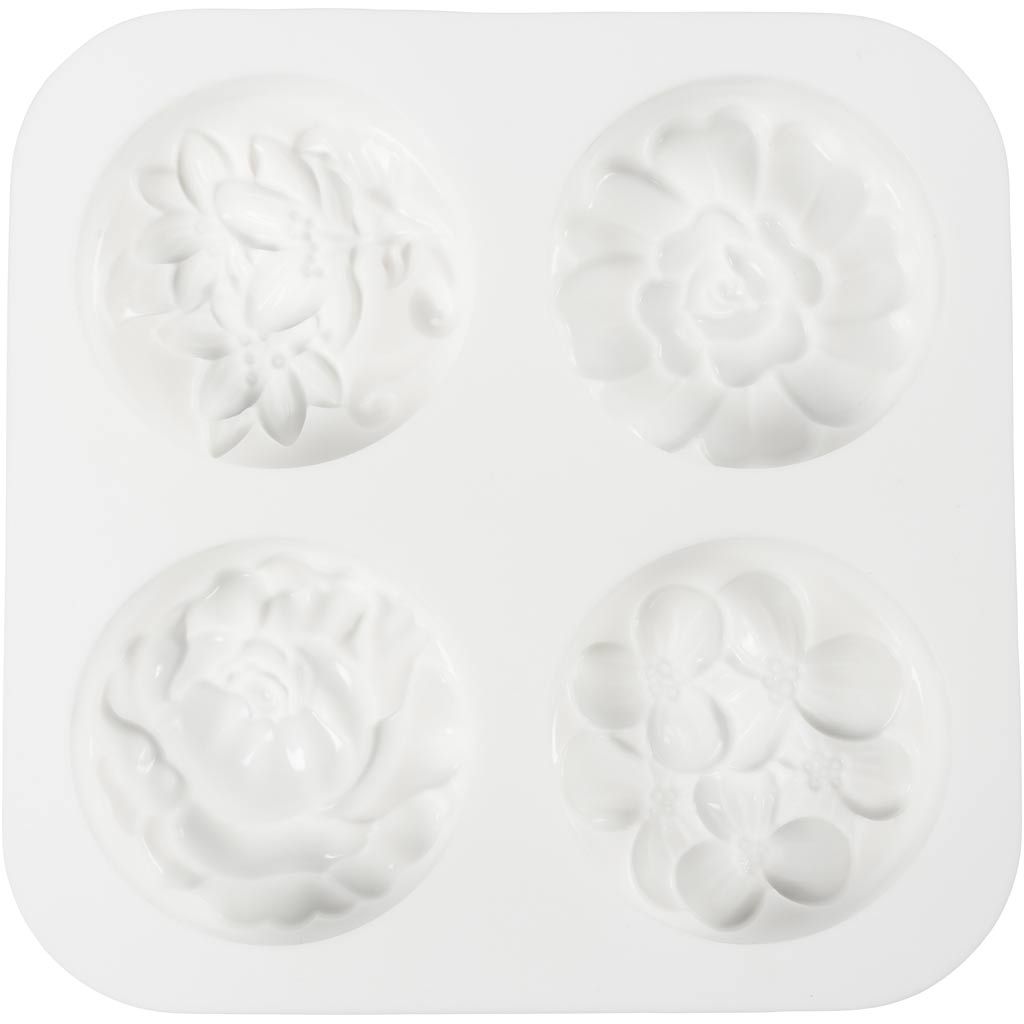 Silikon Mót - Round Flowers