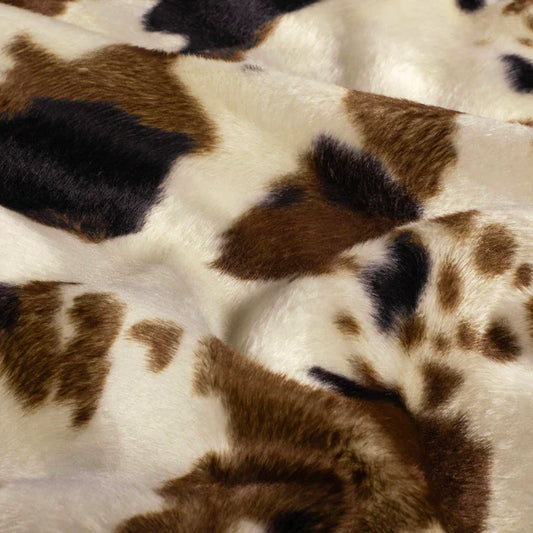 Velours fabric printed Cows 4514