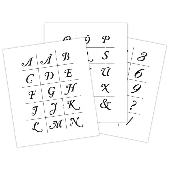 Stensill A5 / 3stk - Alphabet