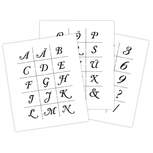 Stensill A5 / 3stk - Alphabet