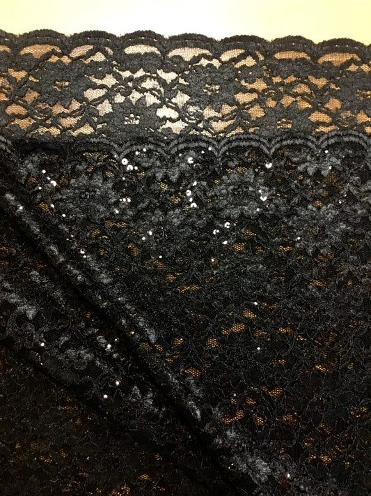 Blúnduefni Sequin Lace 80033