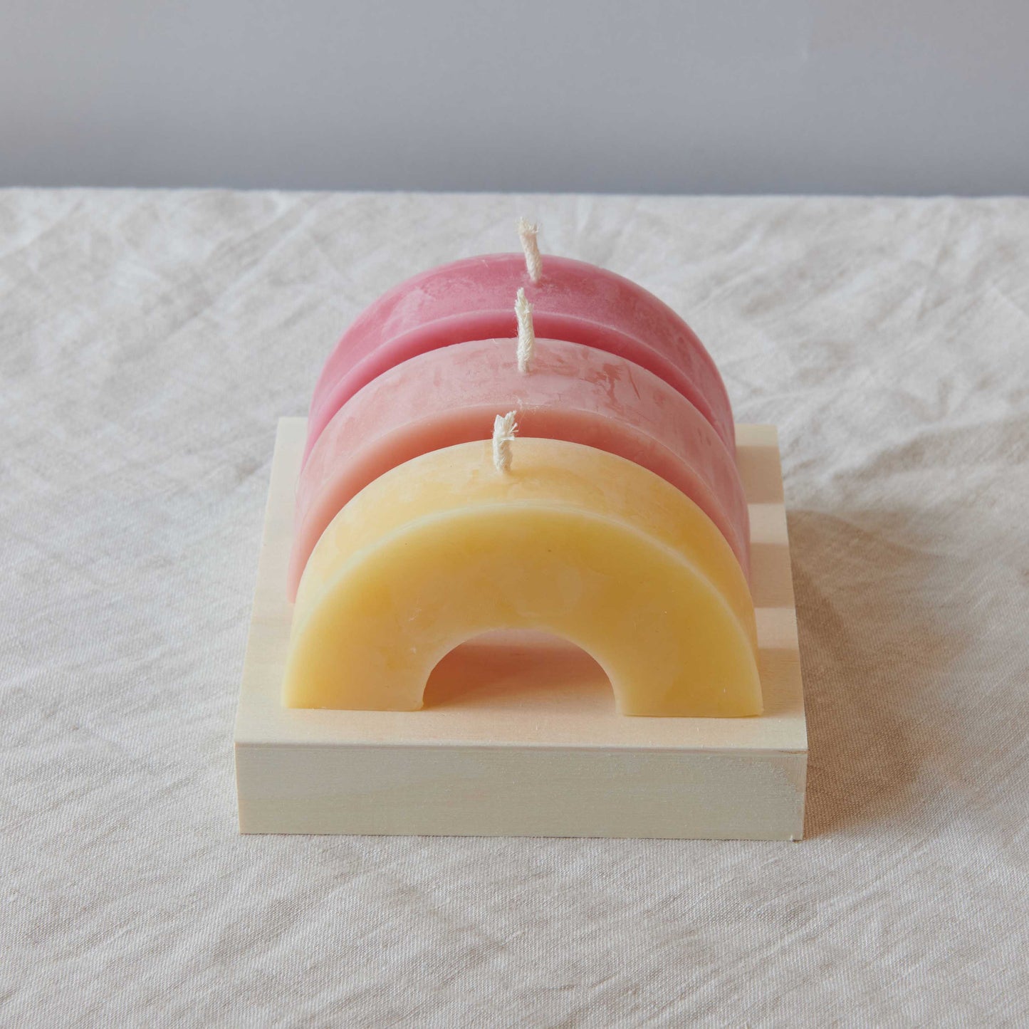 Candle Mould - flat rainbow