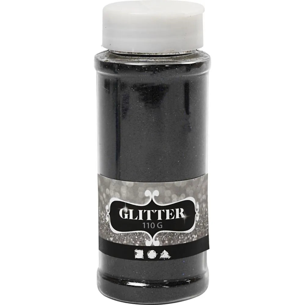 Glitter - Svart  100gr