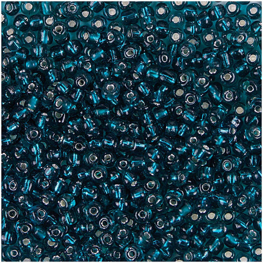 Perlur Rocaille 3,1mm - Petrol/Silver