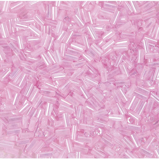Perlur Rocaille Sticks 6,75mm - Transparent/Pink