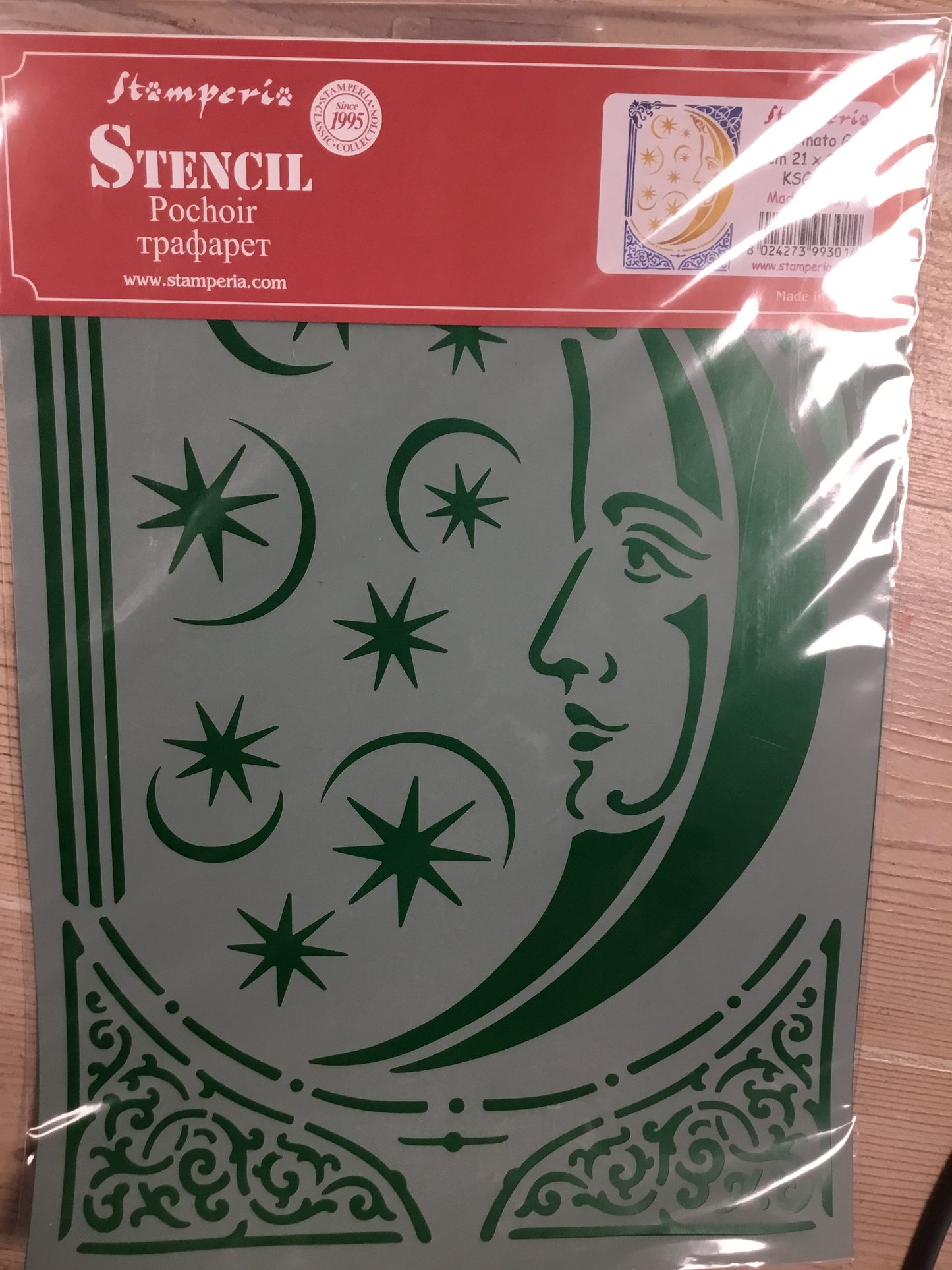 Stensill - moon 21x29,7sm