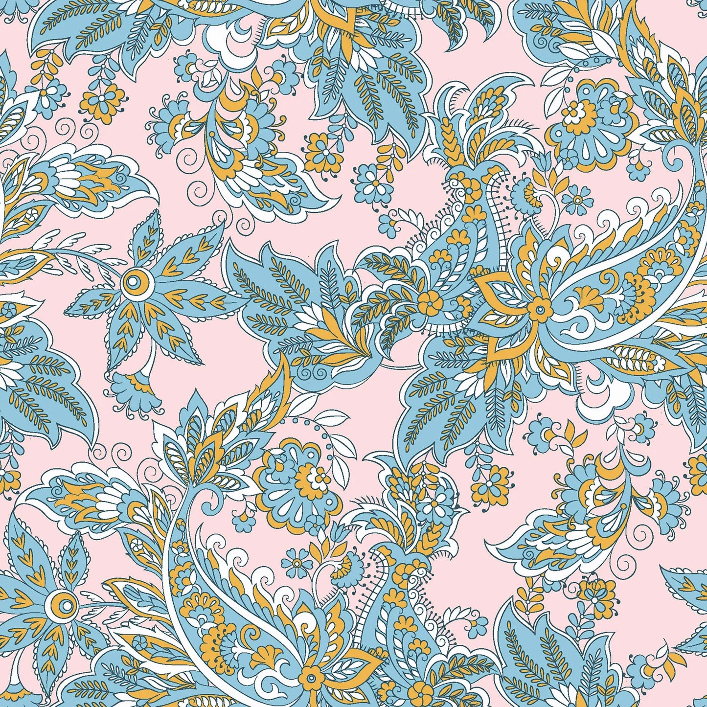 Poplin Paisley - Light Pink