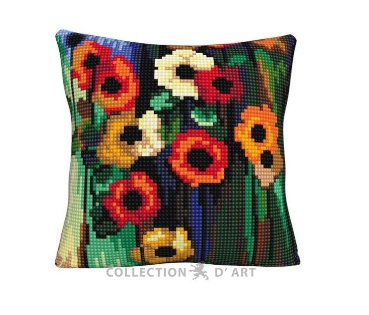 Útsaumur - Colorful Floral Pattern