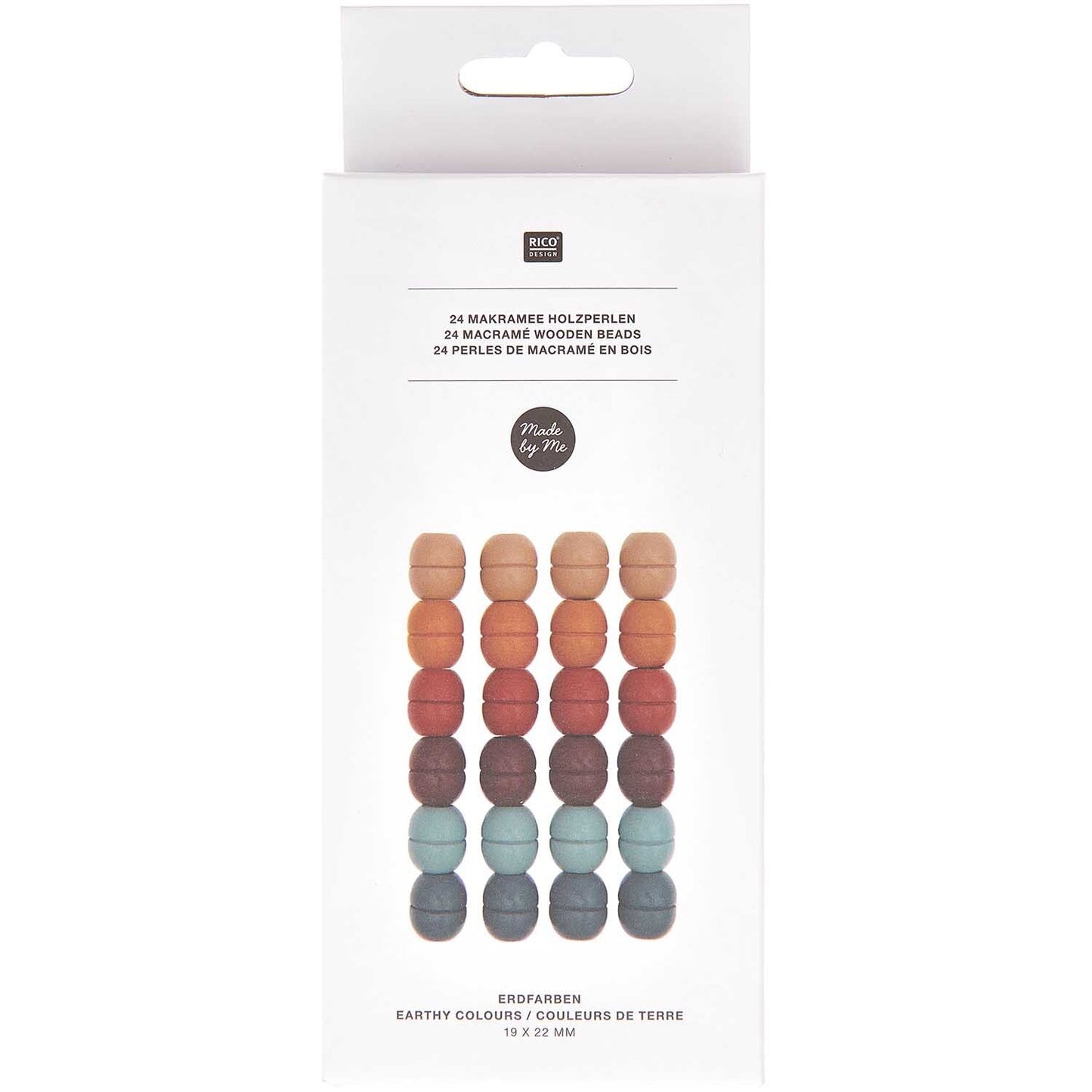 Macaramé beads 24stk - Earth Tones