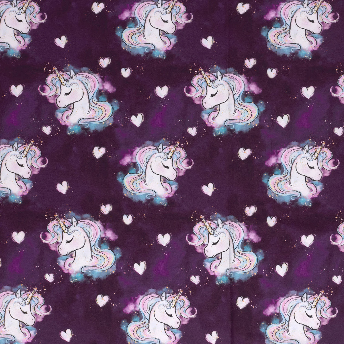 Bómullarjersey - Unicorn
