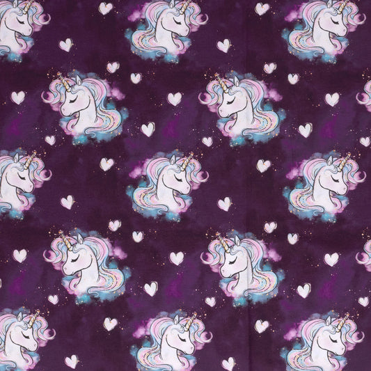 Bómullarjersey - Unicorn