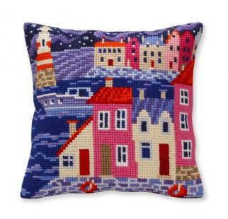 Útsaumur - "Night harbor"