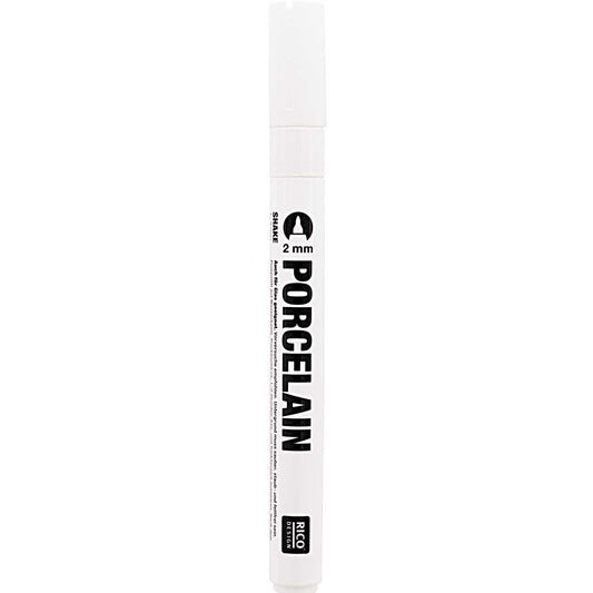Postulínspenni - Hvítur 2mm