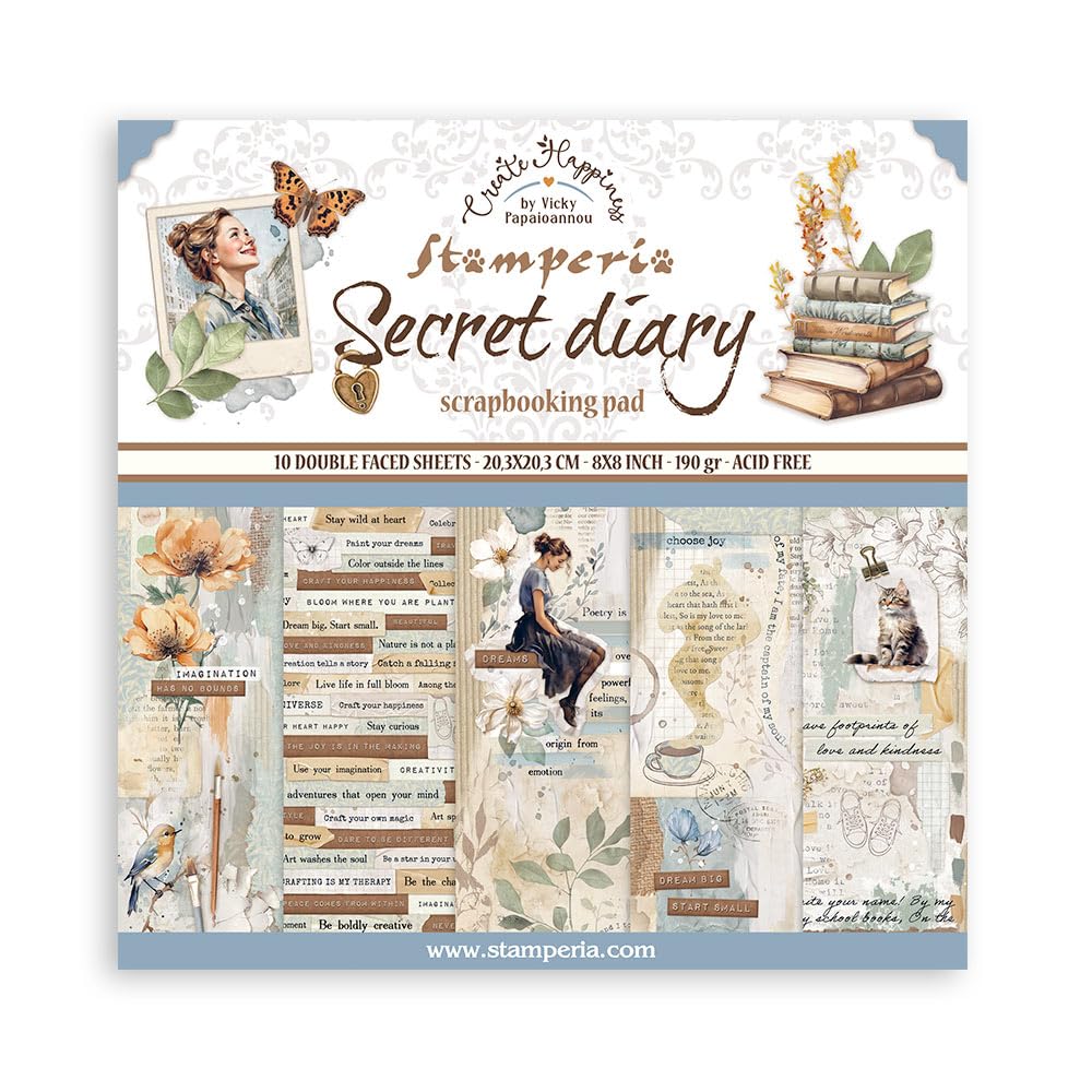 Pappír 8x8 - Secret Diary
