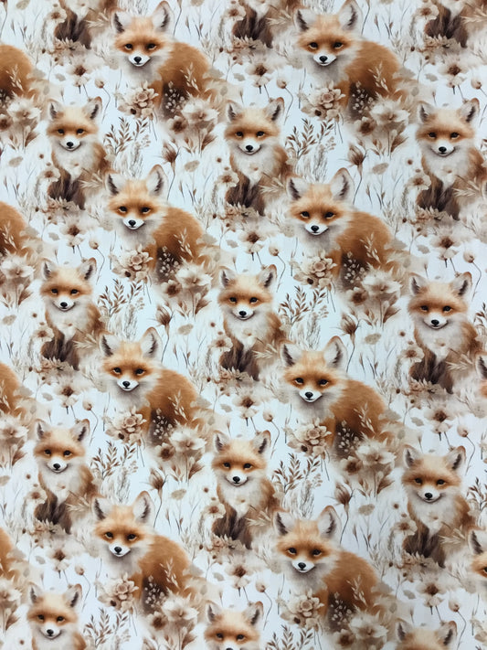 Bómullar jersey - fox