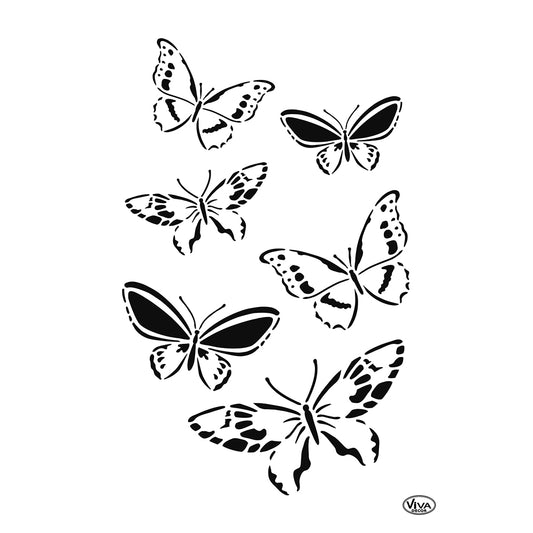 Stensill A4 - butterfly swarm