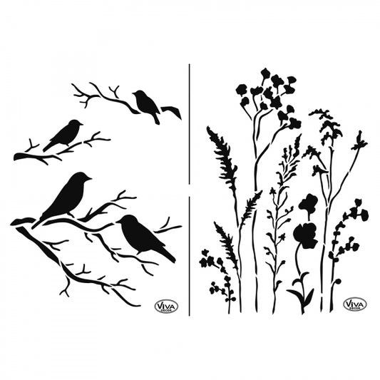 Stensill A4 - Grasses and Birds