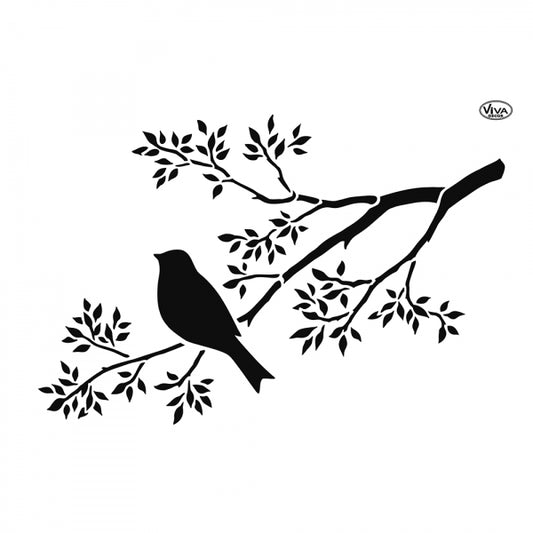 Stensill A4 - Bird on Branch