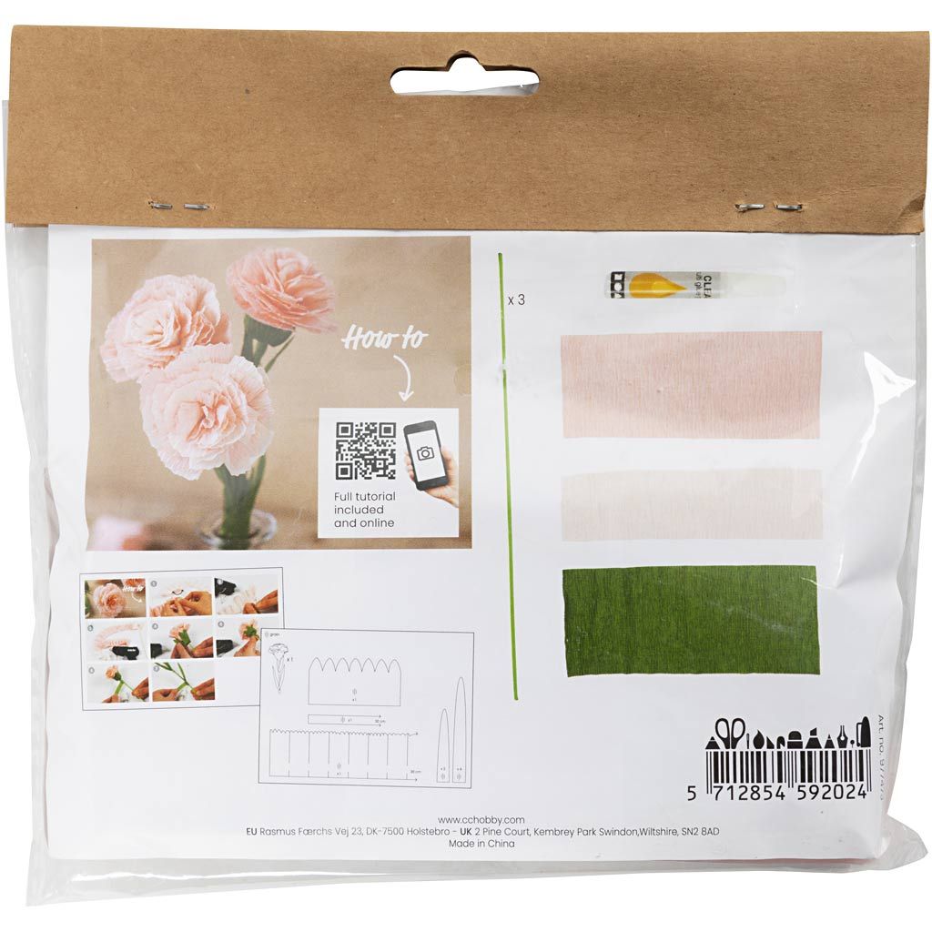 Crepe Paper Carnations Mini Kit