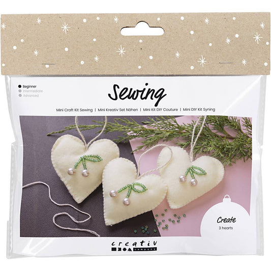 Mini Craft Kit - Heart ornaments