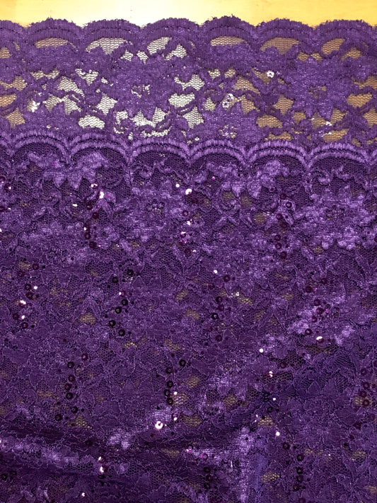 Blúnduefni Sequin Lace 80033