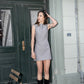 Puff and Pencil - Boatneck dress