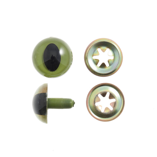 Öryggisaugu 15mm 4stk - Katta/græn