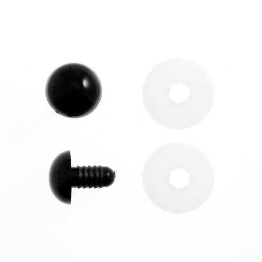 Öryggisaugu: 12mm: Black 6stk