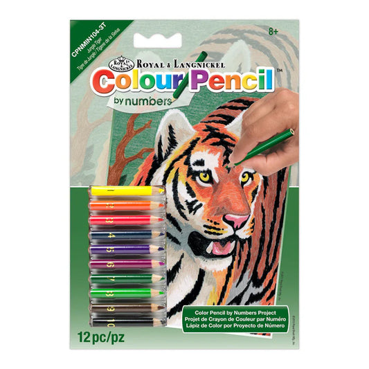 Colour Pencil by numbers - Jungle tiger