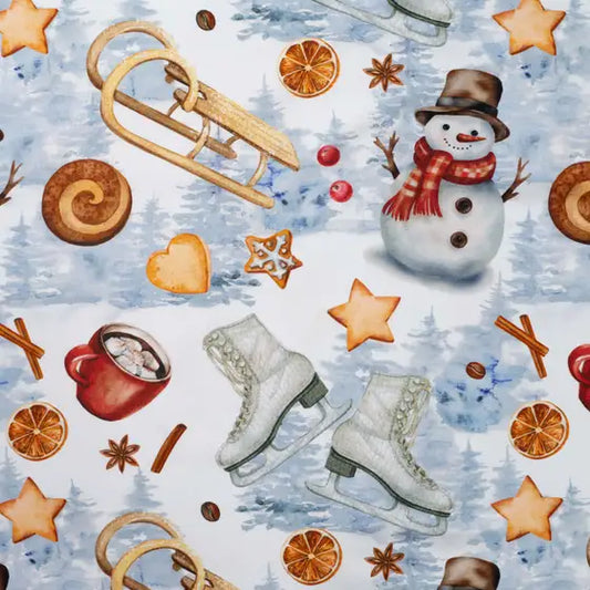 Bómullarjersey  Jól  95co/5el