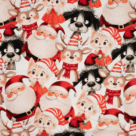 French Terry - Christmas Family Red
