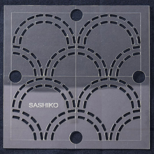 Sashiko: Template: Seigaiha (Waves)