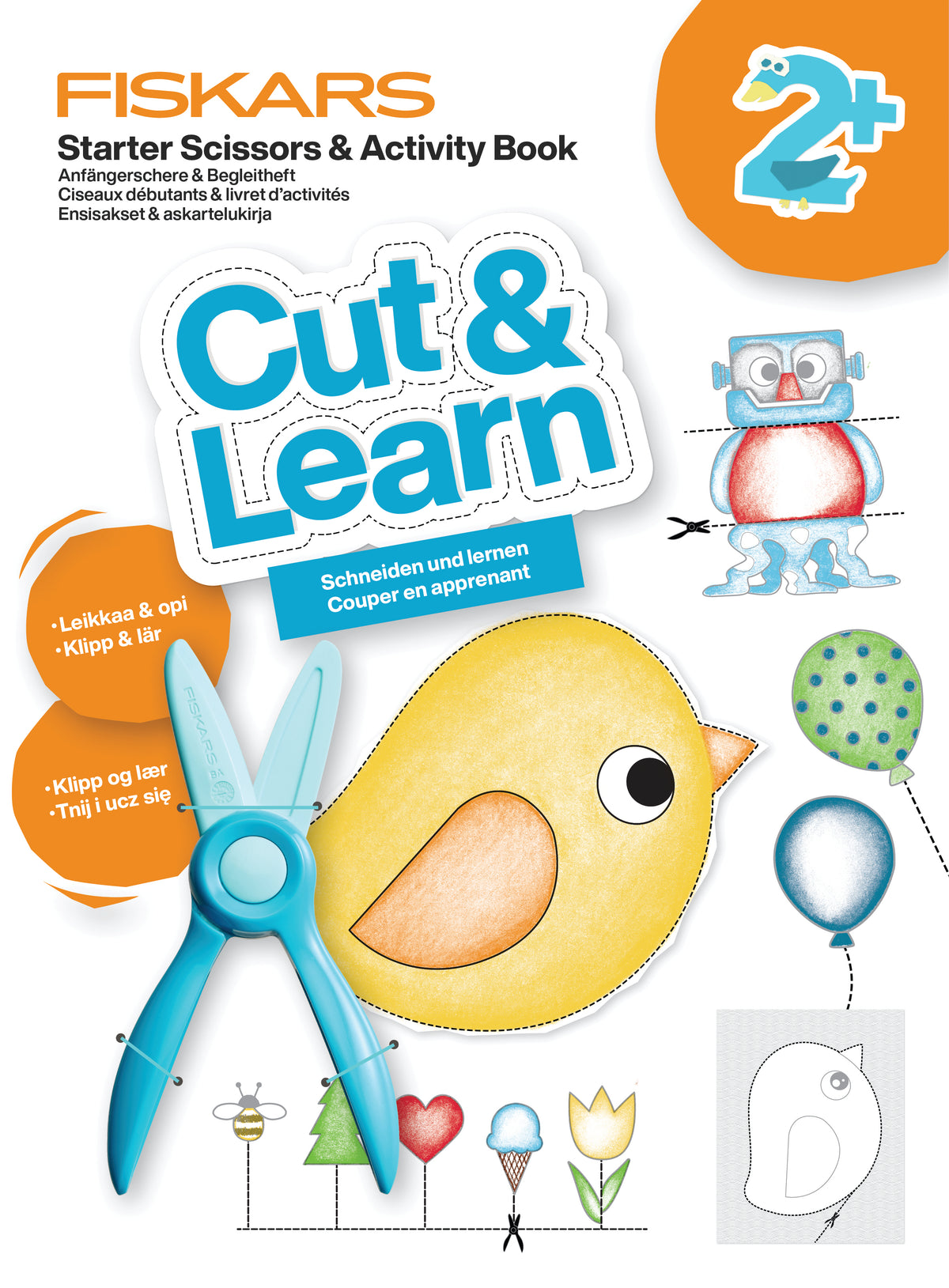 Skæri - Cut & Learn bók og skæri 2+
