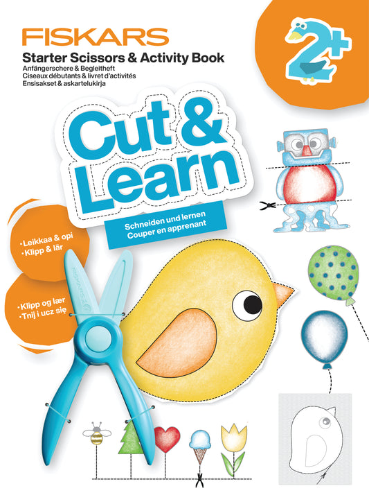 Skæri - Cut & Learn bók og skæri 2+