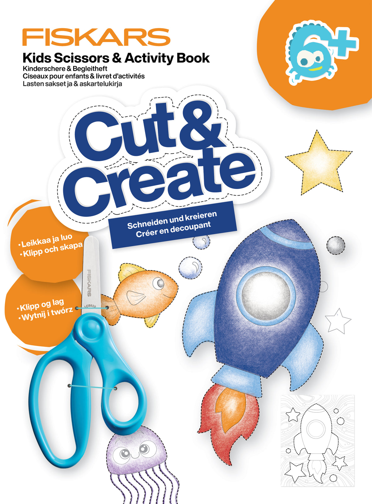 Skæri - Cut & Learn bók og skæri 6+