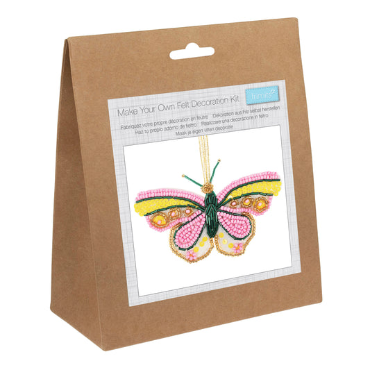 Filt - Beaded butterfly