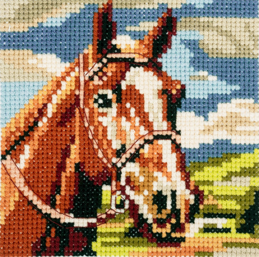 Útsaumur  Mini Brown Horse