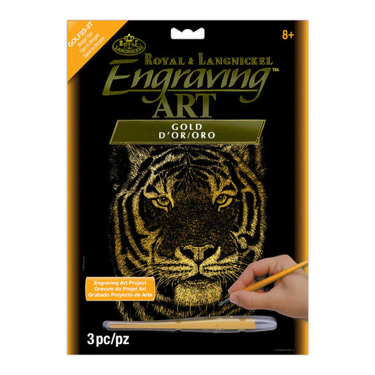 Engraving Art - Gold Foil / Tiger