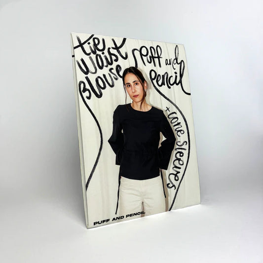 Puff and Pencil - Tie Waist Blouse + Cone Sleeves