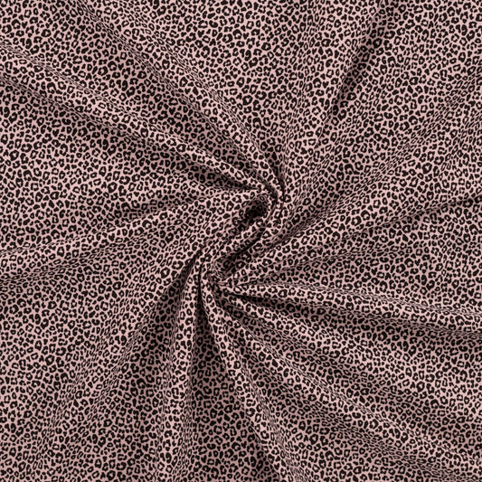 Bómullarjersey - Leopard