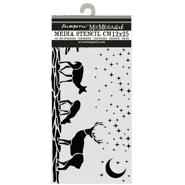 Stensill 12x25sm - Christmas Deers