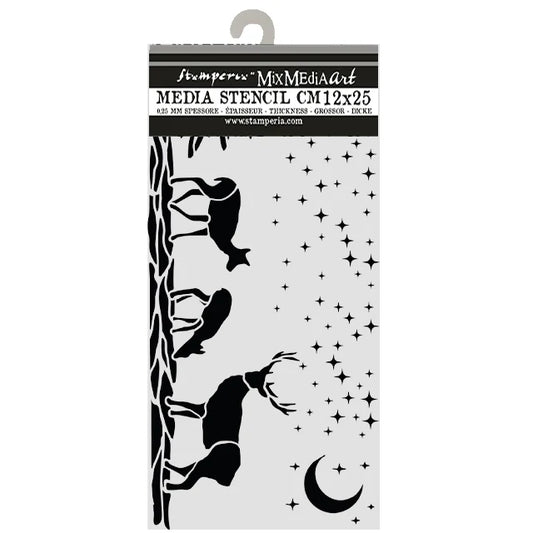 Stensill 12x25sm - Christmas Deers