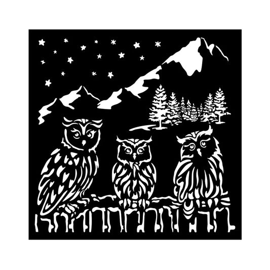Stensill 18x18sm - The Owl's House
