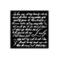 Stensill 12x12sm - Masquerade handwriting