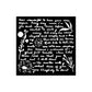Stensill 12x12sm - Writings pattern