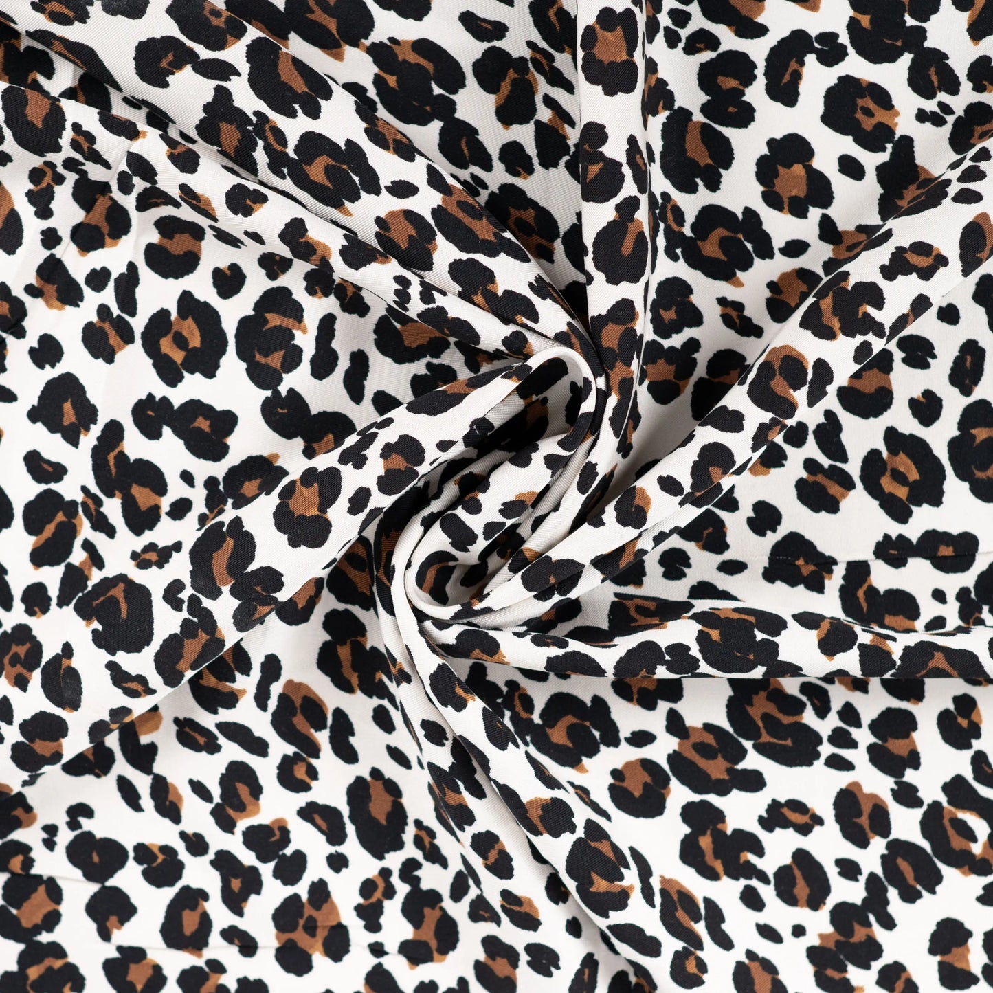 Viscose Twill Print - Leopard Sand