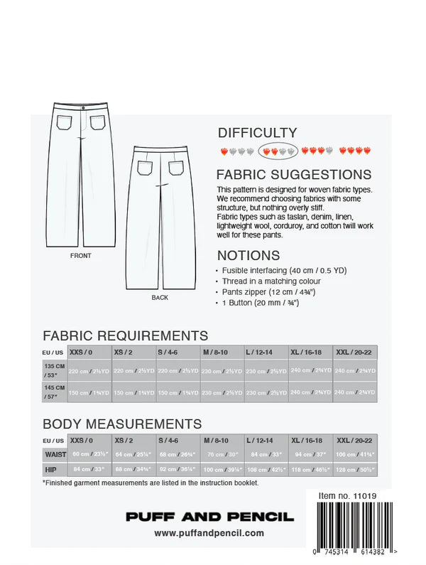 Puff and Pencil - Peachy Pants