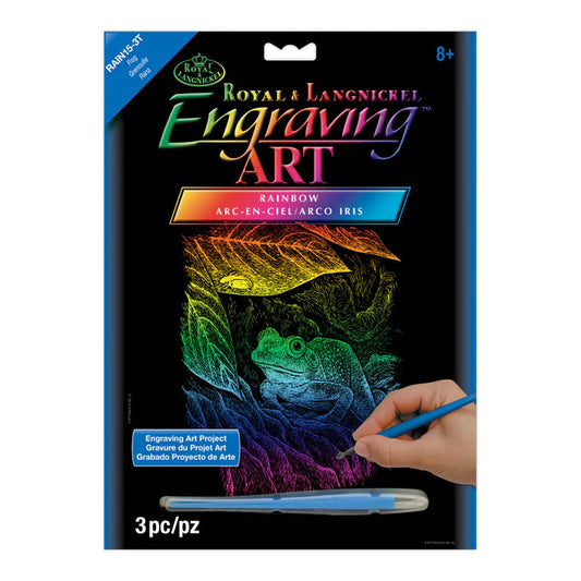 Engraving Art - Rainbow Foil / Frog